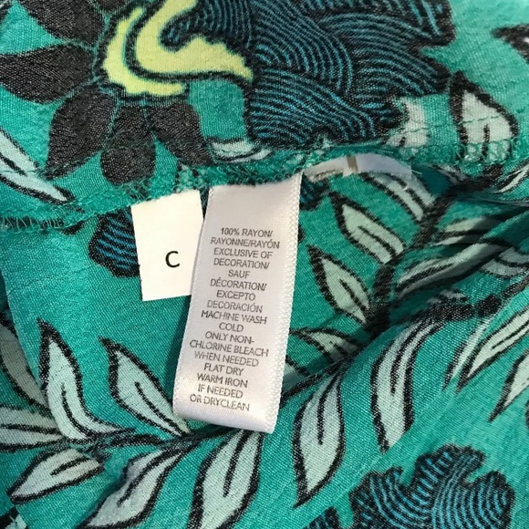 LOFT Blue Paisley Floral Print Peplum Tank Top - Picture 5 of 8